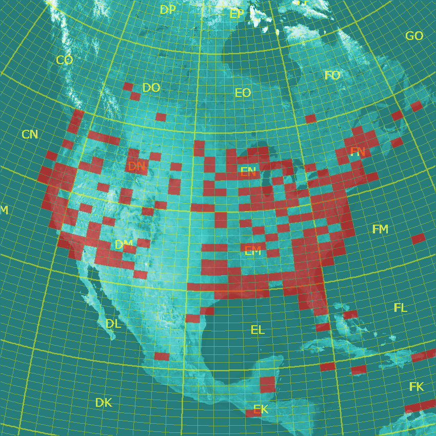 144 MHz US locators via EME